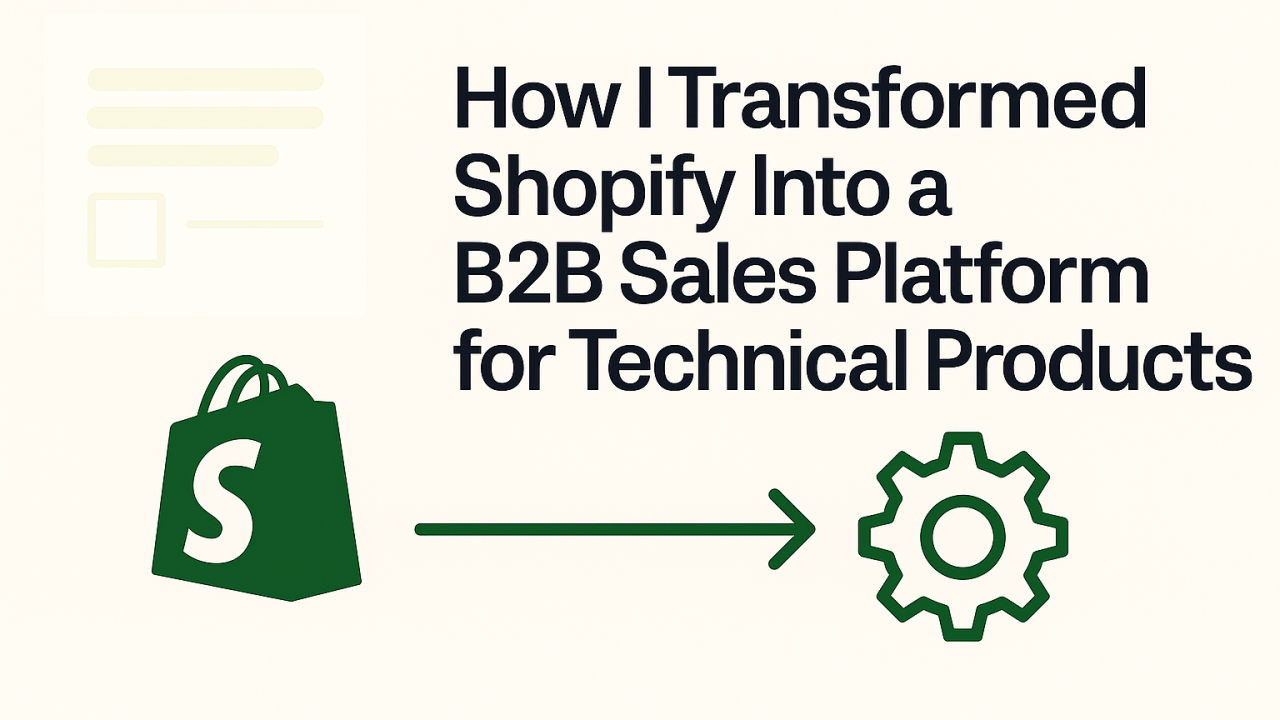 Building a B2B Sales Platform with Shopify — No Dev Team Required